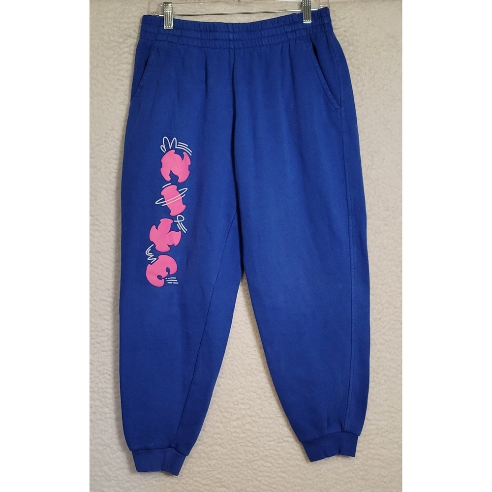 NIKE Sportswear Womens Sweatpants Size XL Light Blue Fleece Drawstring 1529